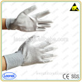 ESD nylon pu fingertips coating gloves